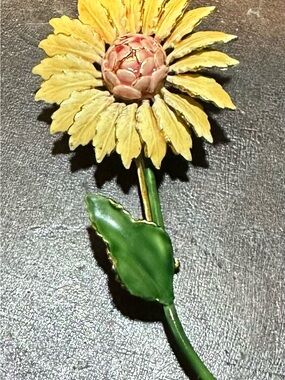 Yellow and Green Flower Brooch - Women Jewelry Brooches